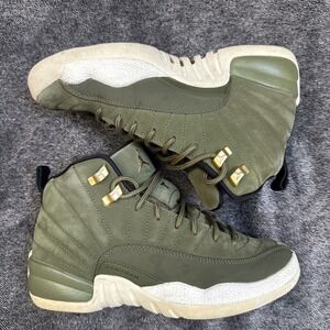Nike‎ Air Jordan 12 Retro GS Olive Lux Class of 2003 5.5Y Gold